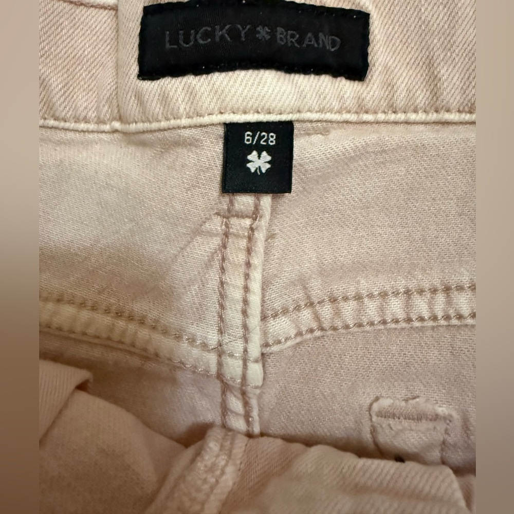 Lucky Brand Pink Festival Denim Shorts Size 6/28 Mid Rise NWT Blush Wash - Picture 9 of 11